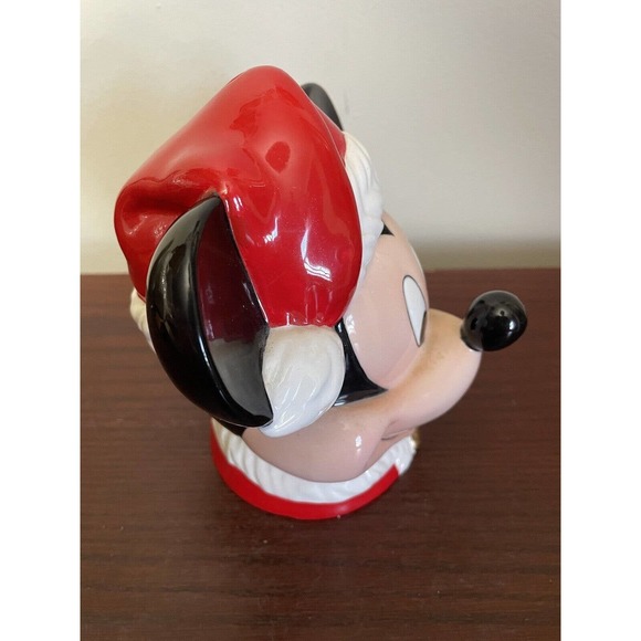 ENESCO for Walt Disney Ceramic MICKEY MOUSE Christmas BANK 6” Tall, Christmas - Picture 3 of 7